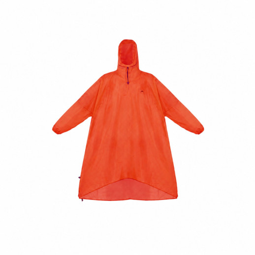 Дождевик-пончо легкий с рукавами Naturehike CNK2620FS011, L, оранжево-красный