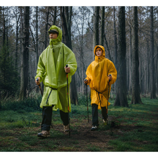 Дождевик-пончо легкий с рукавами Naturehike CNK2620FS011, L, оранжево-красный