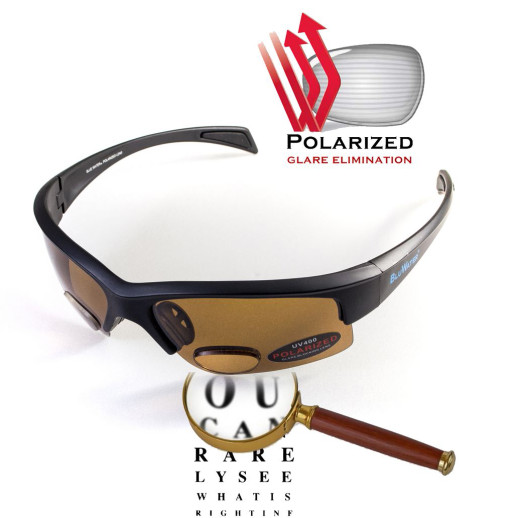 Очки BluWater Bifocal-2 (1.5) Polarized (brown) коричневая бифокальная линза с диоптриями