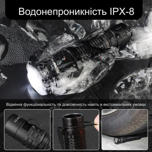 Фонарь Wurkkos TD02 USB-C Rechargeable 18650 2000lm, черный