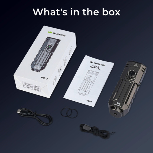 Фонарь Wurkkos HD02 3200lm, 365 nm UV light+520 nm green beam+Side light mode Stepless Dimming, 1×21700 5000mah battery