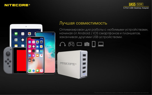 Зарядное устройство Nitecore UA55