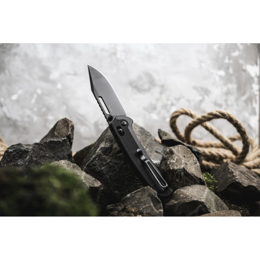 Нож складной Ganzo G768PT-BK черный клинок