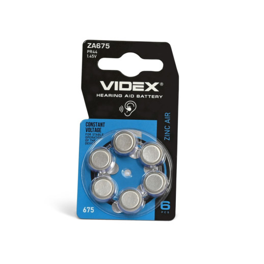 Батарейки воздушно-цинковые Videx ZA675 (PR44) BLISTER 6