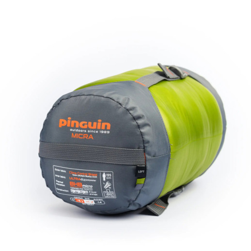 Спальный мешок Pinguin Micra (6/1°C), 195 см - Left Zip, Green (PNG 230345) 2020