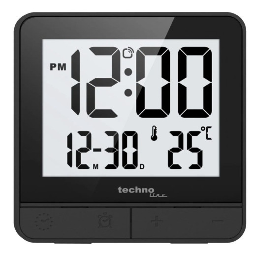 Часы настольные Technoline WT375 Black (WT375)