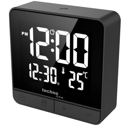 Часы настольные Technoline WT375 Black (WT375)