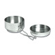 Набор туристической посуды Alb Forming 612 Two-Piece Mess Tin Set St. Steel Crni