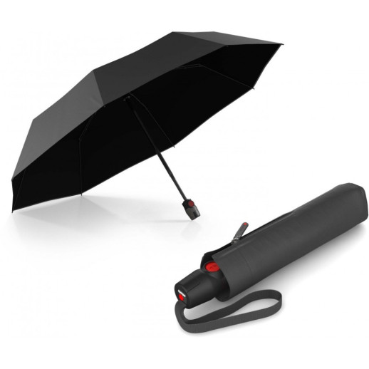 Зонт Knirps T.200 Dark Grey Black HeatShield Авто / Складной / 8 спиц / D99x28см