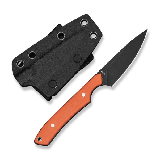 Нож фиксированный карманный Civivi High Grass Field Knife (7,4 см) 14C28N / G10 оранжевый с чехлом