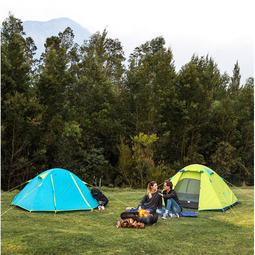 Палатка трехместная Naturehike P-Series NH18Z033-P, 210T/65D, голубая