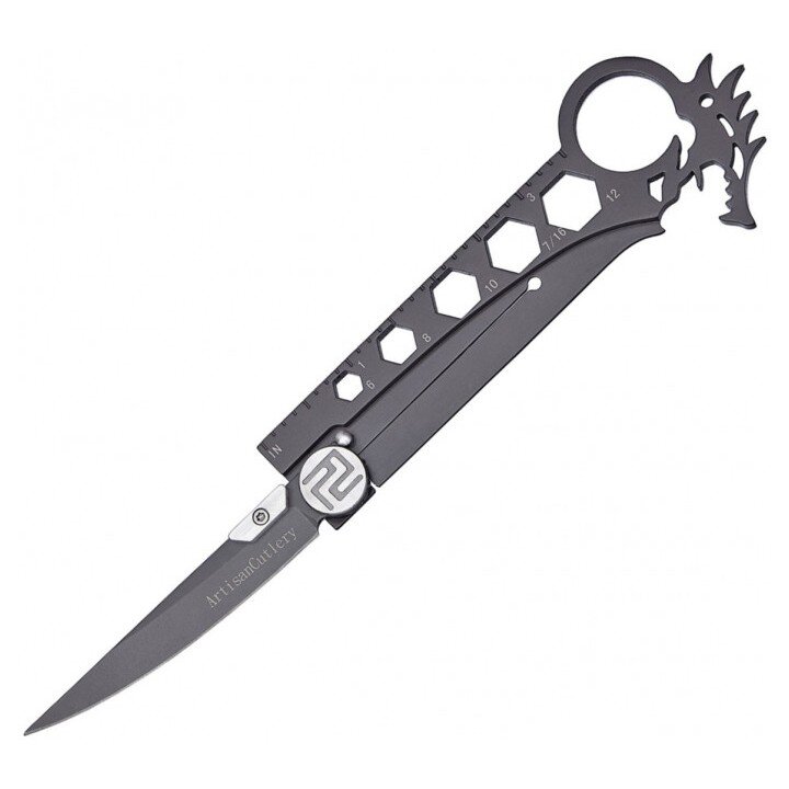 Нож Artisan Dragon Grey AUS-8, Steel Handle 65846
