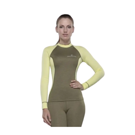 Футболка Tramp Outdoor Tracking Lady с длинным рукавом женская L зелёный/желтый