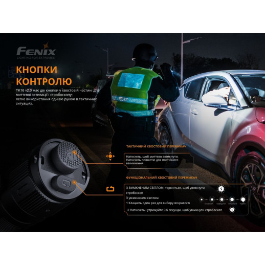 Тактический фонарь Fenix TK16 V2.0 LUMINUS SST 70, 3100 люмен