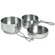Набор туристической посуды Alb Forming 613 Three-Piece Mess Tin Set St. Steel Crni