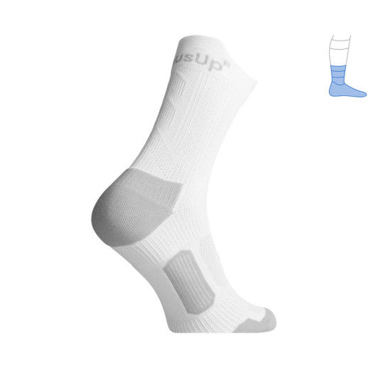 Компрессионные носки защитные летние Protector ShortDry PRO серо-белые S 36-39