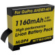 Аккумулятор литиевый Li-Ion Nitecore NLGP4 для GoPro AHDBT-401 3.7V 1160mAh