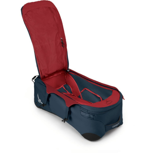 Сумка на колесах Osprey Farpoint Wheeled Travel Pack 65 muted space blue - O/S - синий
