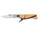 Нож Main Knives Workers line, beech wood handle, clip point blade and PU loop light brown