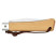 Нож Main Knives Workers line, beech wood handle, clip point blade and PU loop light brown