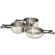Набор туристической посуды Alb Forming 655 Camping Set St. Steel Crni 44487 3-Pcs +
