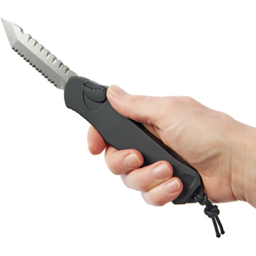 Нож Heretic Hydra Tanto Stonewash Serrated Black