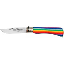Нож Old Bear Rainbow M, 420 steel, wood handle, rainbow