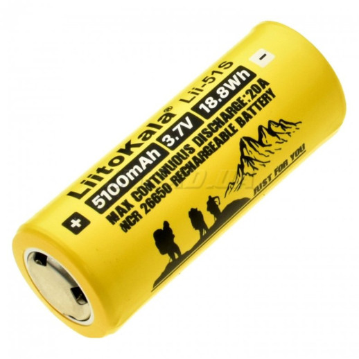 Аккумулятор Liitokala Lii-51S 5100 mAh 20A 26650 Li-ion