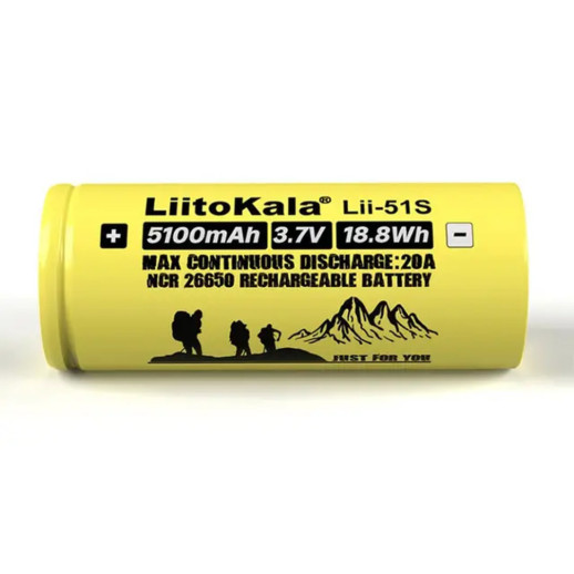 Аккумулятор Liitokala Lii-51S 5100 mAh 20A 26650 Li-ion
