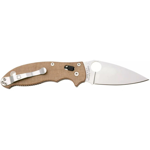 Нож Spyderco Manix 2 Brown Canvas Micarta brown
