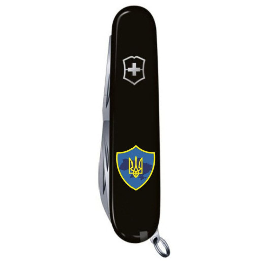 Складной нож Victorinox HUNTSMAN UKRAINE Трезубец на щите 1.3713.3_T1080u