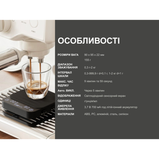 Весы электронные Wacaco Exagram Scale Pro