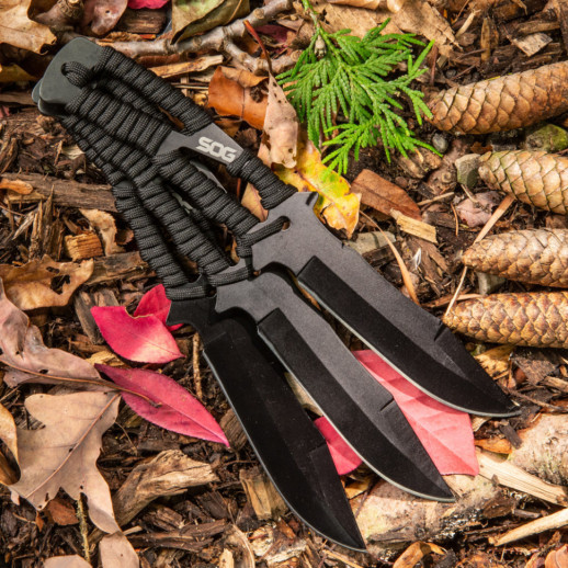 Набор ножей SOG Throwing Knives, Paracord Wrapped Sheath (SOG F041TN-CP)