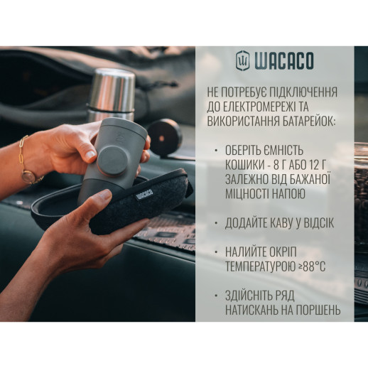 Портативная эспрессо-кофеварка Wacaco Minipresso GR2