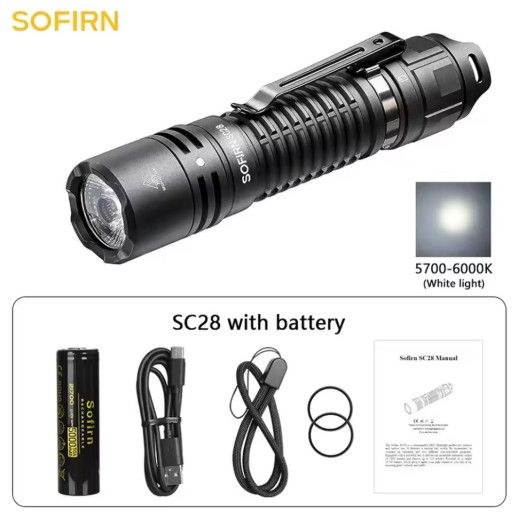 Фонарь Sofirn SC28 мощный ручной 2800 лм с USB-C