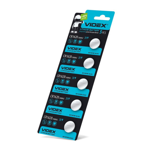 Батарейки литиевая Videx СR 1620 5pcs BLISTER CARD