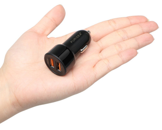 Автомобильное ЗУ Puridea CC02 2XUSB DUAL FAST CHARGE Black