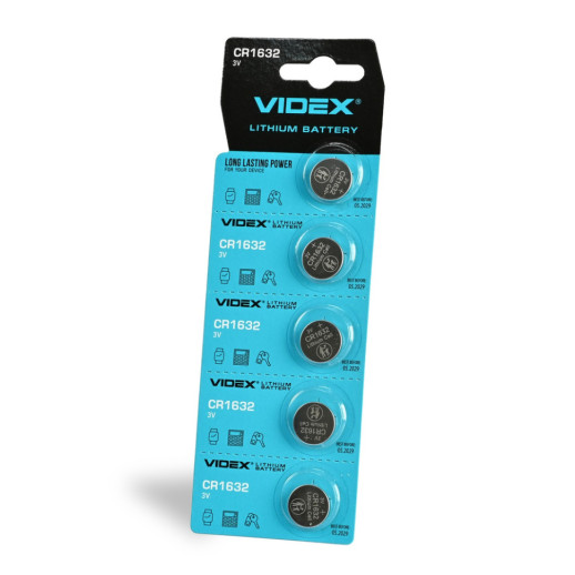 Батарейки литиевая Videx СR 1632 5pcs BLISTER CARD