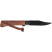Нож Main Knives Workers line, walnut wood handle, clip point black titanium coat brown