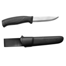 Нож Morakniv Companion Black нержавеющая сталь (Заусеницы на реж. кромке)