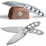 Набор двух ножей Ocaso Duo Desk Knife Wharncliffe с подставкой из древесины ореха