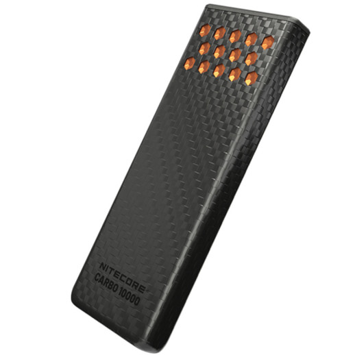 Внешнее зарядное устройство Power Bank Nitecore CARBO 10000 GEN2 (30W, QC 3.0, 10000mAh), черно-оранжевый