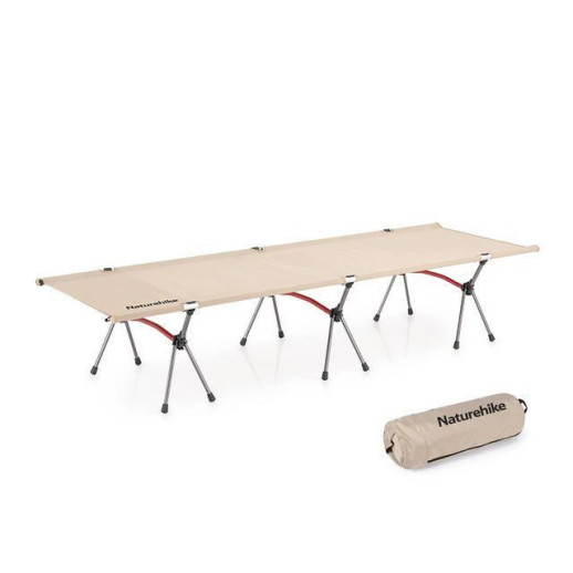Кровать складная Naturehike NH20JJ009, алюминий, бежевый (восстановлен/заменена пластиковых креплений на ножках)