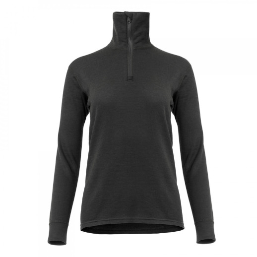 Термокофта-поло женская Aclima WoolTerry 220 Polo Jet Black XXL