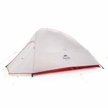 Палатка Naturehike Сloud Up 2 Updated NH17T001-T, 20D сверхлегкая двухместная с футпринтом и юбкой, серо-красный