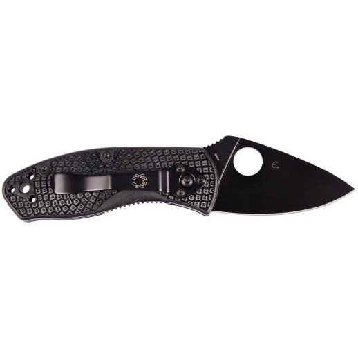 Нож Spyderco Ambitious Lightweight Black Blade, 8Cr13MoV, FRN black