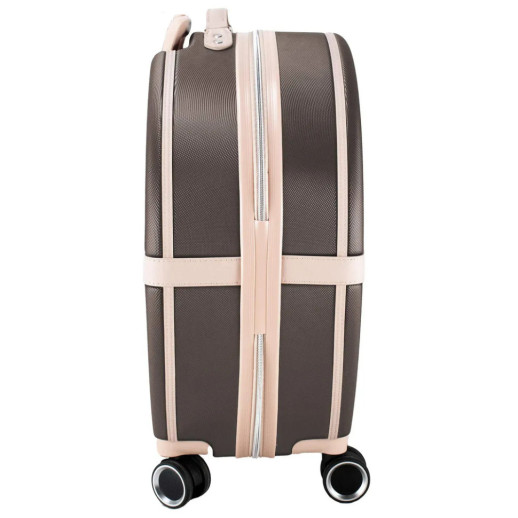 Чемодан Semi Line 20" (S) Brown/Pink Cream (T5673-2)