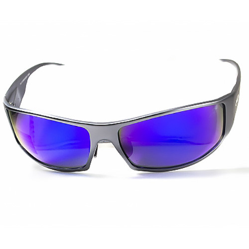 Очки Global Vision Bad-ASS1 GunMetal (G-Tech blue) зеркальные синие в металлической оправе
