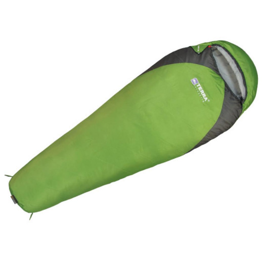 Спальный мешок Terra Incognita Junior 300 зеленый/серый, левый