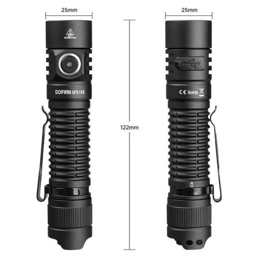 Фонарь Sofirn SP31V3 ручной 2000 лм с USB-C